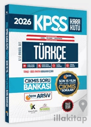 2026 FULLKPSS Lisans - Önlisans - Ortaöğretim Türkçe’nin Kara Kutusu ÖSYM Çıkmış Soru Bankası Son 15 Yıl