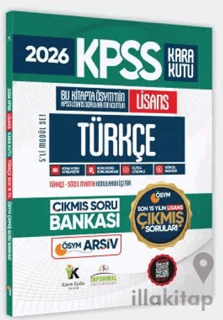 2026 FULLLisans KPSS Lisans Türkçe Kara Kutu ÖSYM Çıkmış Soru Bankası 