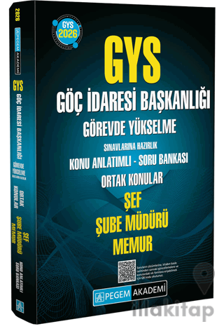 2026 GYS Göç İdaresi Başkanlığı Görevde Yükselme Sınavlarına Hazırlık Konu Anlatımlı Soru Bankası