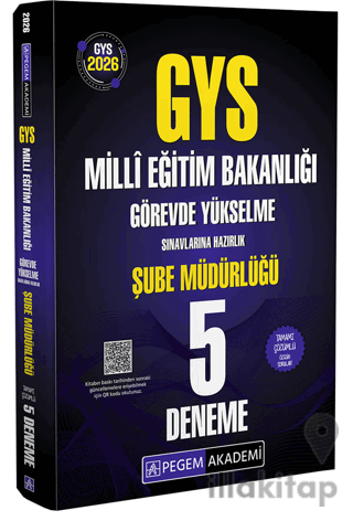 2026 GYS MEB Görevde Yükselme Sınavlarına Hazırlık Tamamı Çözümlü 5 Deneme Şube Müdürlüğü