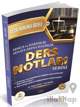 2026 HMGS Hakimlik HUKAL Ceza Hukuku Özel Hükümler Ders Notları