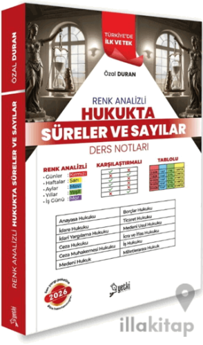 2026 Hukukta Renk Analizli Süreler Sayılar Ders Notları