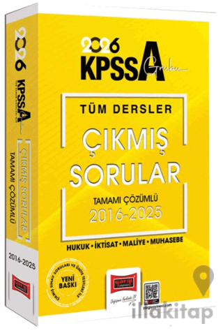 2026 KPSS-A Grubu Tüm Dersler 2016-2025 Tamamı Çözümlü Çıkmış Sorular