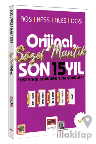 2026 KPSS AGS ALES DGS Orijinal Sözel Mantık Son 15 Yıl Çıkmış Sorular