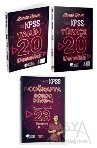 2026 KPSS Coğrafya Türkçe Tarih Bordo 63 Deneme Seti