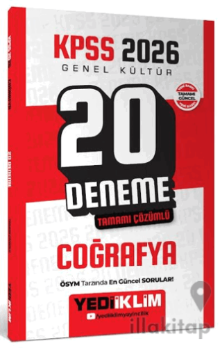 2026 KPSS Genel Kültür Coğrafya Tamamı Çözümlü 20 Deneme