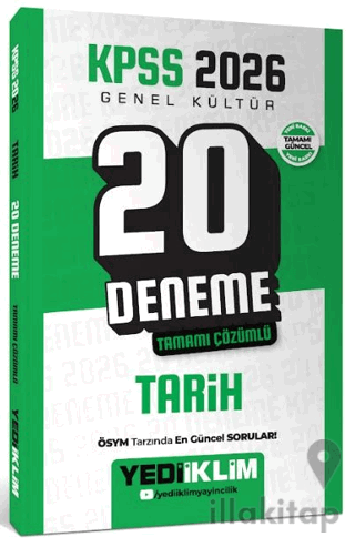 2026 KPSS Genel Kültür Tarih Tamamı Çözümlü 20 Deneme