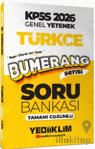 2026 KPSS Genel Yetenek Bumerang Türkçe Tamamı Çözümlü Soru Bankası