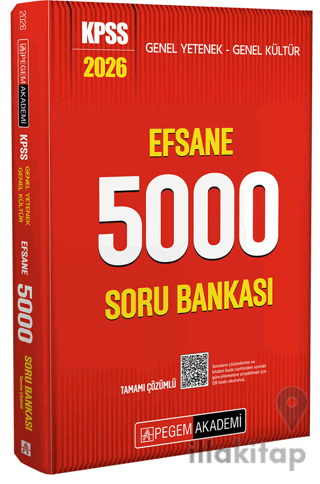 2026 KPSS Genel Yetenek Genel Kültür Efsane 5000 Tamamı Çözümlü Soru Bankası