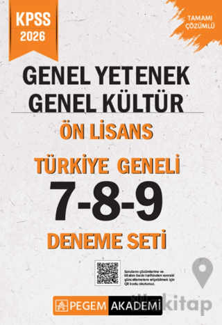 2026 KPSS Genel Yetenek Genel Kültür Lise-Ön Lisans Tamamı Çözümlü Tür