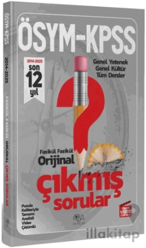 2026 KPSS Genel Yetenek Genel Kültür Orijinal Son 12 Yıl Çıkmış Sorula