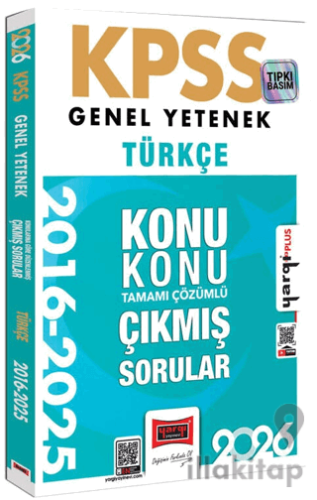 2026 KPSS Genel Yetenek Türkçe 2016 - 2026 Konu Konu Tamamı Çözümlü Çıkmış Sorular
