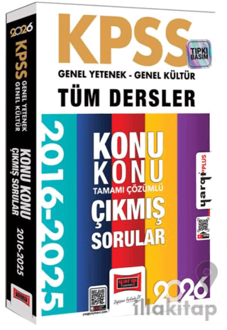 2026 KPSS GK-GY Tüm Dersler Tamamı Çözümlü 9 Yıl Çıkmış Sorular (2016-2025)
