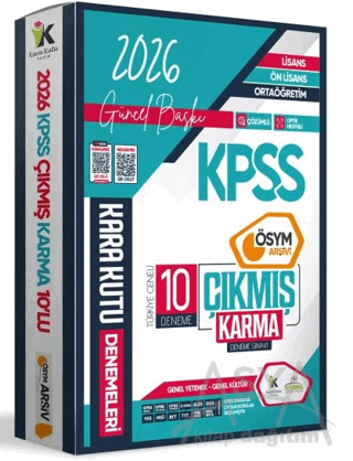 2026 KPSS Lisans Genel Kültür Genel Yetenek ÖSYM Çıkmış Karma Karakutu 10'lu Deneme Dijital Çözümlü
