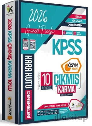 2026 KPSS Lisans Genel Kültür Genel Yetenek ÖSYM Çıkmış Karma Karakutu 10lu Deneme Dijital Çözümlü