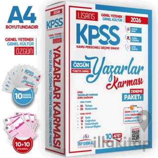 2026 KPSS Lisans GY-GK Yazarlar Karması Türkiye Geneli Kurumsal 10lu D