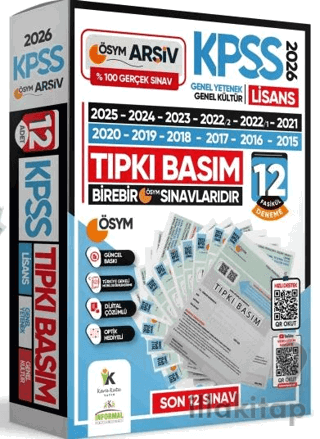 2026 KPSS Lisans ÖSYM Çıkmış Soru Tıpkı Basım 12li Deneme Paketi Video Çözümlü Türkiye Geneli