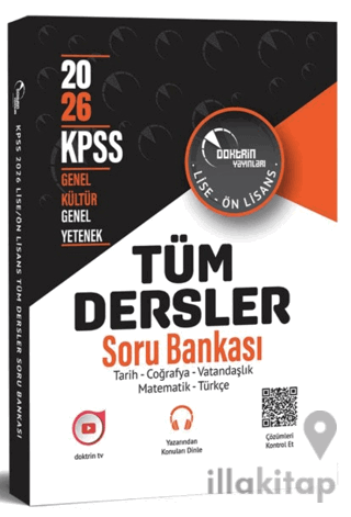 2026 KPSS Lise Önlisans Genel Kültür Yetenek Tüm Dersler Tek Kitap Soru Bankası