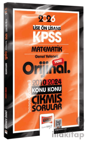 2026 KPSS Lise-Önlisans Matematik Orijinal 2010-2024 Konu Konu Çıkmış 