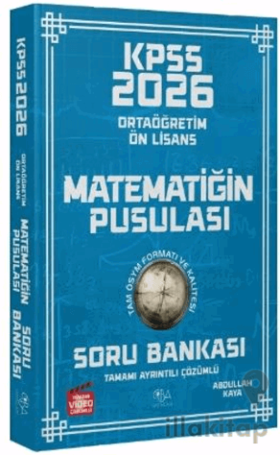 2026 KPSS Lise Ortaöğretim Ön Lisans Matematik Matematiğin Pusulası Soru Bankası Çözümlü