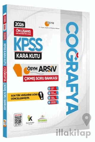2026 KPSS Önlisans/Ortaöğretim Coğrafya Kara Kutu ÖSYM Çıkmış Soru Bankası Konu Özetli Çözümlü