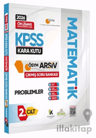 2026 KPSS Önlisans/Ortaöğretim Matematik Kara Kutu 2.Cilt Problemler ÖSYM Çıkmış Soru Bankası Çözümlü