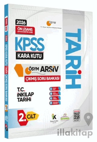 2026 KPSS Önlisans/Ortaöğretim Tarihin Kara Kutusu 2.Cilt ÖSYM Çıkmış Soru Bankası Konu Özetli Çözümlü
