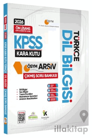 2026 KPSS Önlisans/Ortaöğretim Türkçenin Kara Kutusu Dil Bilgisi ÖSYM Çıkmış Dijital Çözümlü Soru Bankası