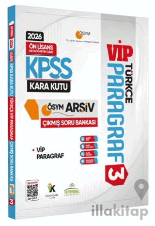 2026 KPSS Önlisans/Ortaöğretim Türkçenin Kara Kutusu Paragraf 3 VİP ÖSYM Çıkmış Soru Bankası