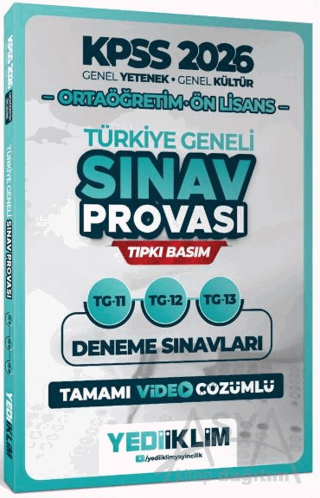 2026 KPSS Ortaöğretim Ön Lisans GY-GK Türkiye Geneli Sınav Provası Tıp