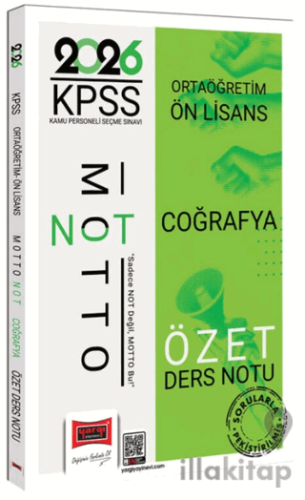 2026 KPSS Ortaöğretim Ön Lisans Motto Serisi Coğrafya Özet Ders Notu