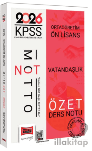 2026 KPSS Ortaöğretim Ön Lisans Motto Serisi Vatandaşlık Özet Ders Notu