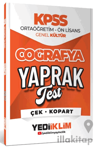 2026 KPSS Ortaöğretim-Önlisans Coğrafya Çek Kopart Yaprak Test