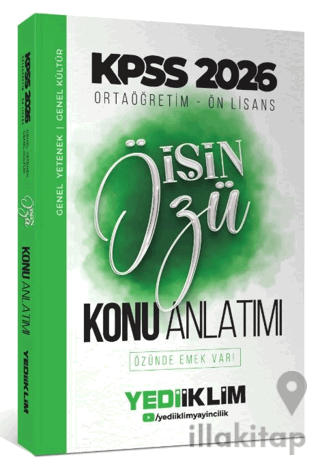 2026 KPSS Ortaöğretim-Önlisans İşin Özü Tek Kitap Tamamı Renkli Konu A