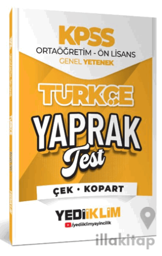 2026 KPSS Ortaöğretim-Önlisans Türkçe Çek Kopart Yaprak Test