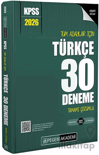 2026 KPSS Tüm Adaylar İçin Türkçe 30 Deneme Tamamı Çözümlü