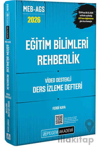 2026 MEB AGS Eğitim Bilimleri Rehberlik Video Destekli Ders İzleme Defteri
