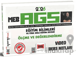 2026 MEB-AGS Eğitim Bilimleri ve Türk Milli Eğitim Sistemi Ölçme ve Değerlendirme Video Ders Notları