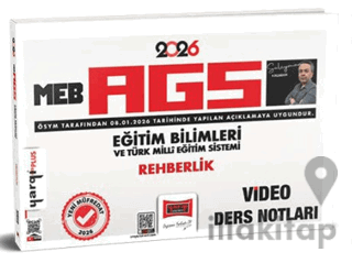 2026 MEB-AGS Eğitim Bilimleri ve Türk Milli Eğitim Sistemi Rehberlik Video Ders Notları
