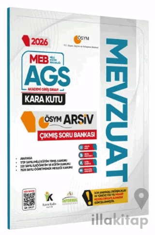 2026 MEB-AGS MEVZUAT Kara Kutu ÖSYM Çıkmış Soru Havuzu Bankası Konu Özetli Dijital Çözümlü