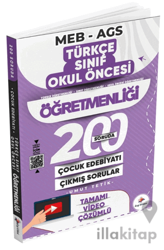 2026 MEB AGS ÖABT 200 Soruda Çocuk Edebiyatı Türkçe, Sınıf, Okul Önces