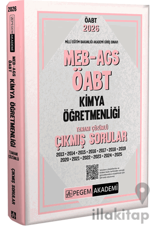 2026 MEB AGS ÖABT Kimya Öğretmenliği Tamamı Çözümlü Çıkmış Sorular