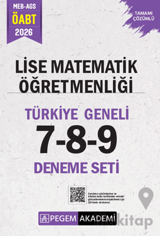 2026 MEB AGS ÖABT Lise Matematik Öğretmenliği Tamamı Çözümlü Türkiye Geneli 7-8-9 (3'lü Deneme Seti)