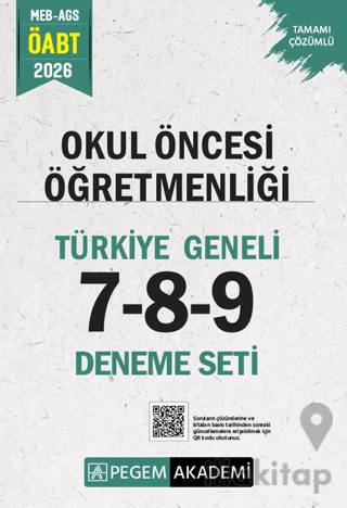 2026 MEB AGS ÖABT Okul Öncesi Öğretmenliği Tamamı Çözümlü Türkiye Geneli 7-8-9 (3'lü Deneme Seti)