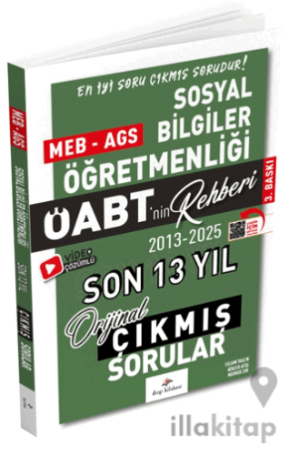 2026 MEB-AGS ÖABT Sosyal Bilgiler ÖABT'nin Rehberi Konularına Göre Tasnif Edilmiş Son 13 Yıl Orijinal Video Çözümlü Çıkmış Sınav Soruları