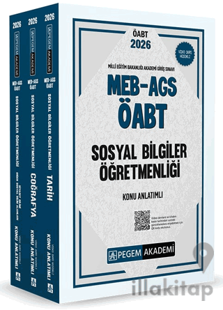 2026 MEB AGS ÖABT Sosyal Bilgiler Öğretmenliği Konu Anlatımlı (3 Kitap)