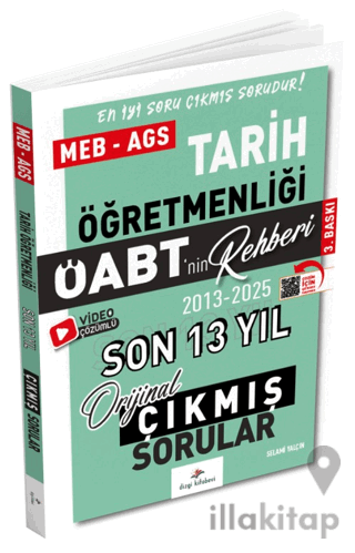 2026 MEB AGS ÖABT Tarih Öabt'nin Rehberi Konularına Göre Tasnif Edilmiş Son 13 Yıl Orijinal Video Çözümlü Çıkmış Sınav Soruları