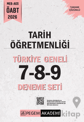 2026 MEB AGS ÖABT Tarih Öğretmenliği Tamamı Çözümlü Türkiye Geneli 7-8-9 (3'lü Deneme Seti)