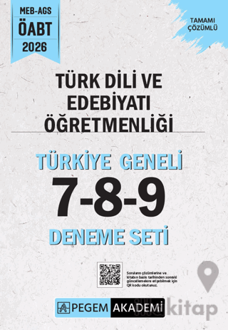 2026 MEB AGS ÖABT Türk Dili ve Edebiyatı Öğretmenliği Tamamı Çözümlü Türkiye Geneli 7-8-9 (3'lü Deneme Seti)