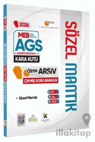 2026 MEB-AGS SÖZEL MANTIK Kara Kutu ÖSYM Çıkmış Soru Havuzu Bankası Konu Özetli Dijital Çözümlü
